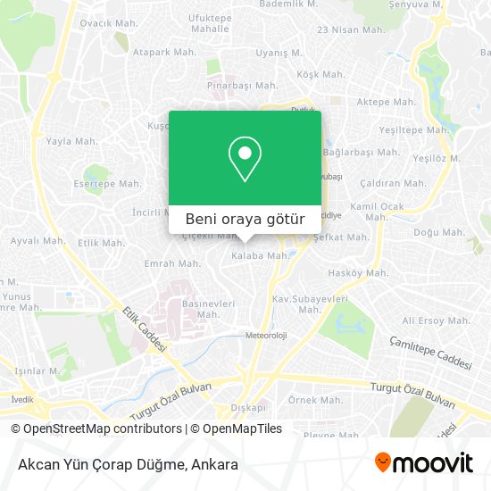 Akcan Yün Çorap Düğme harita