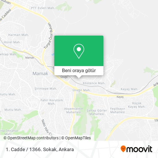 1. Cadde / 1366. Sokak harita