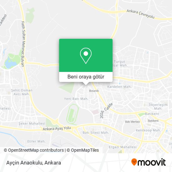 Ayçin Anaokulu harita