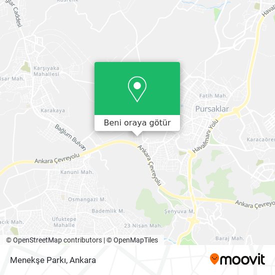 Menekşe Parkı harita