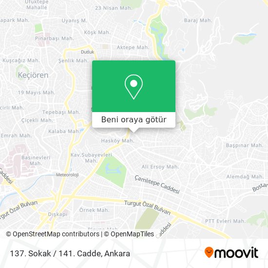 137. Sokak / 141. Cadde harita