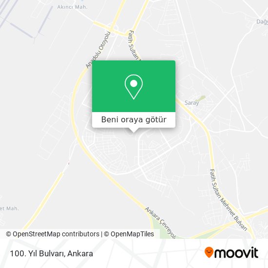 100. Yıl Bulvarı harita