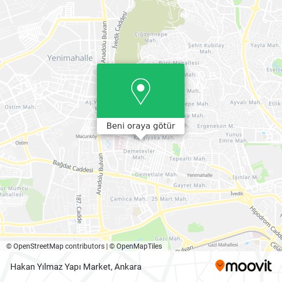 Hakan Yılmaz Yapı Market harita