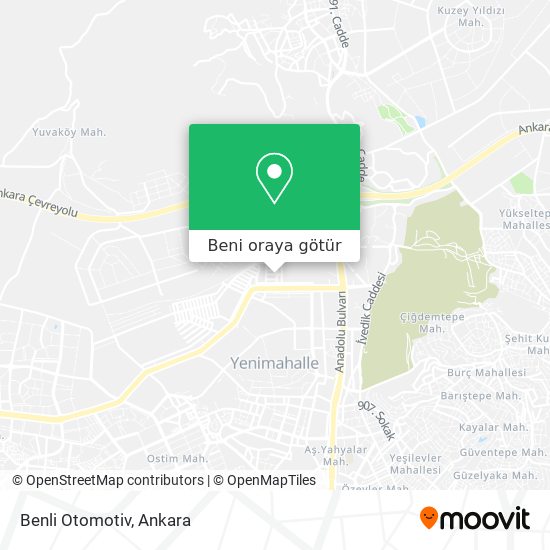 Benli Otomotiv harita