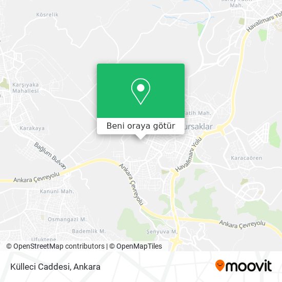 Külleci Caddesi harita