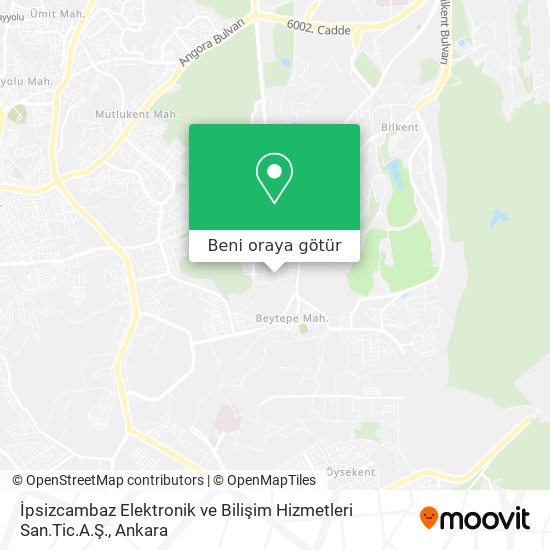 İpsizcambaz Elektronik ve Bilişim Hizmetleri San.Tic.A.Ş. harita