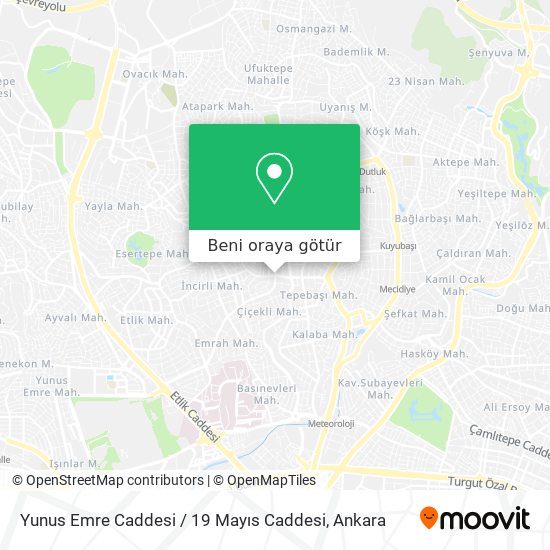 Yunus Emre Caddesi / 19 Mayıs Caddesi harita