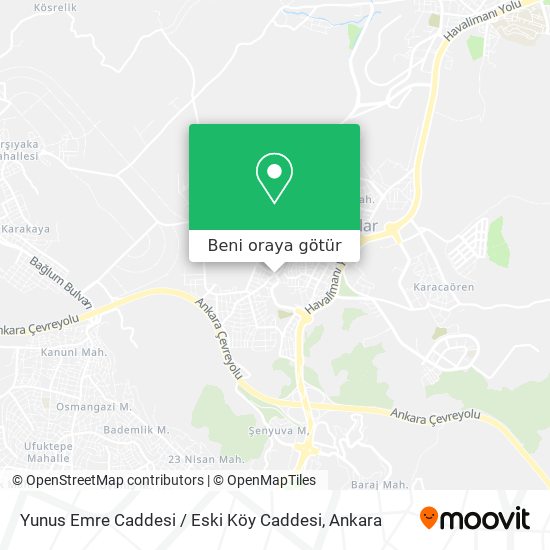 Yunus Emre Caddesi / Eski Köy Caddesi harita