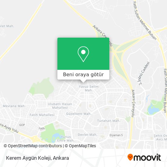 Kerem Aygün Koleji harita