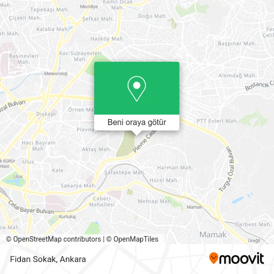 Fidan Sokak harita