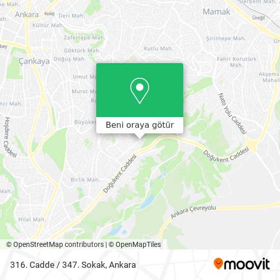 316. Cadde / 347. Sokak harita