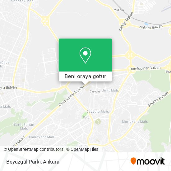 Beyazgül Parkı harita