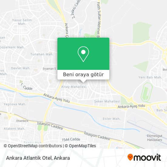 Ankara Atlantik Otel harita
