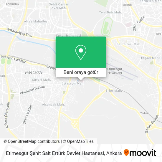 Etimesgut Şehit Sait Ertürk Devlet Hastanesi harita
