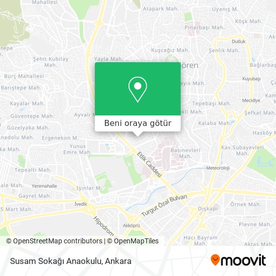 Susam Sokağı Anaokulu harita