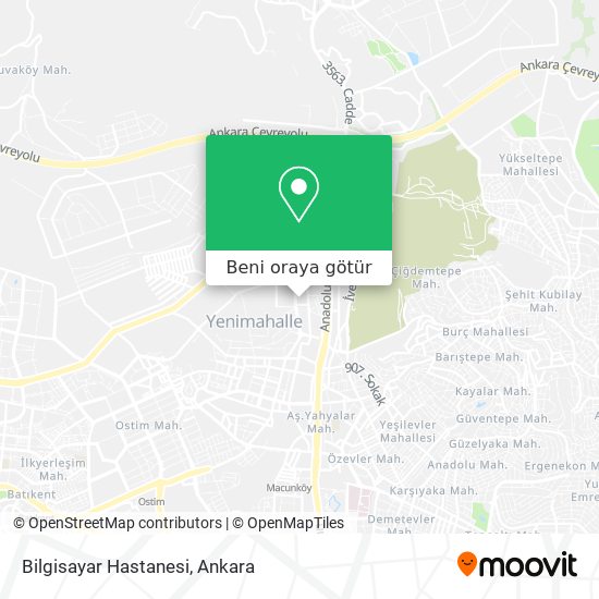 Bilgisayar Hastanesi harita