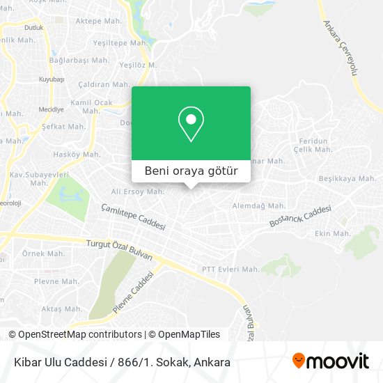 Kibar Ulu Caddesi / 866 / 1. Sokak harita