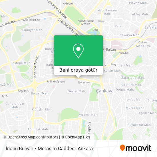 İnönü Bulvarı / Merasim Caddesi harita