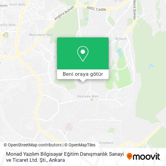 Monad Yazılım Bilgisayar Eğitim Danışmanlık Sanayi ve Ticaret Ltd. Şti. harita