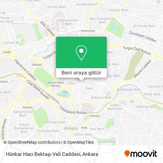 Hünkar Hacı Bektaşı Veli Caddesi harita