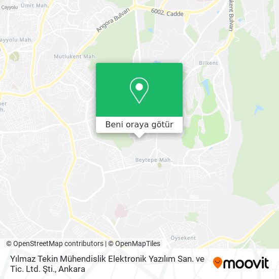 Yılmaz Tekin Mühendislik Elektronik Yazılım San. ve Tic. Ltd. Şti. harita
