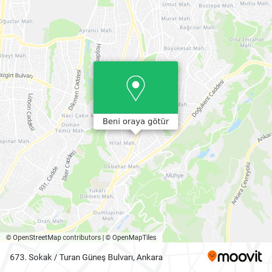 673. Sokak / Turan Güneş Bulvarı harita