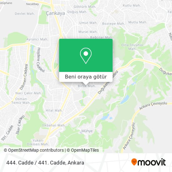 444. Cadde / 441. Cadde harita