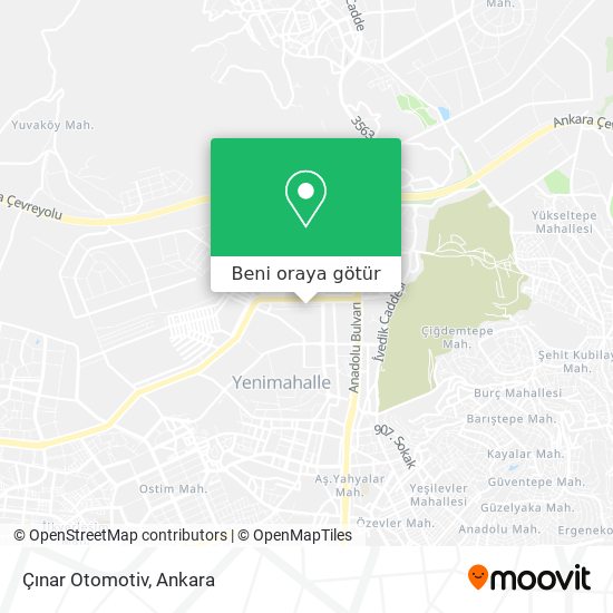 Çınar Otomotiv harita