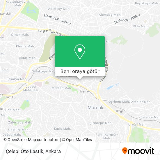 Çelebi Oto Lastik harita