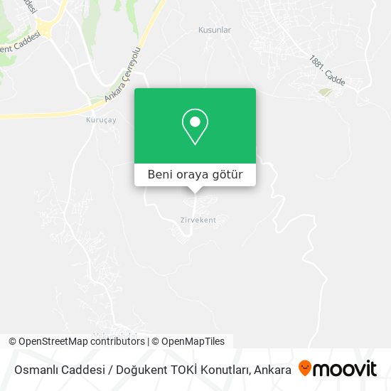 Osmanlı Caddesi / Doğukent TOKİ Konutları harita