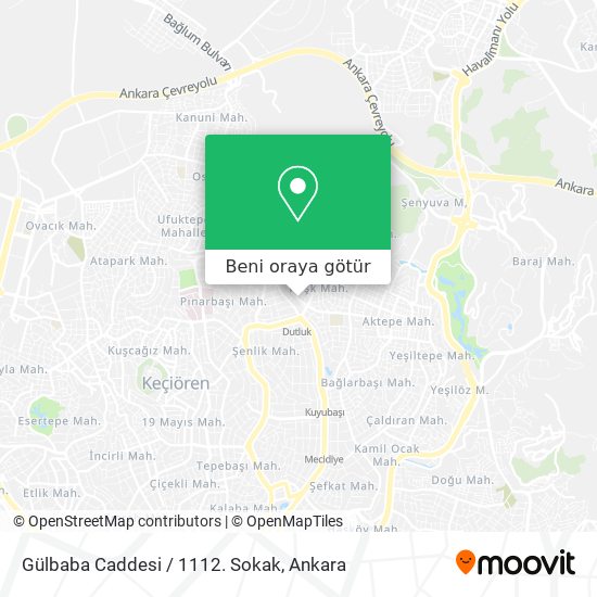 Gülbaba Caddesi / 1112. Sokak harita