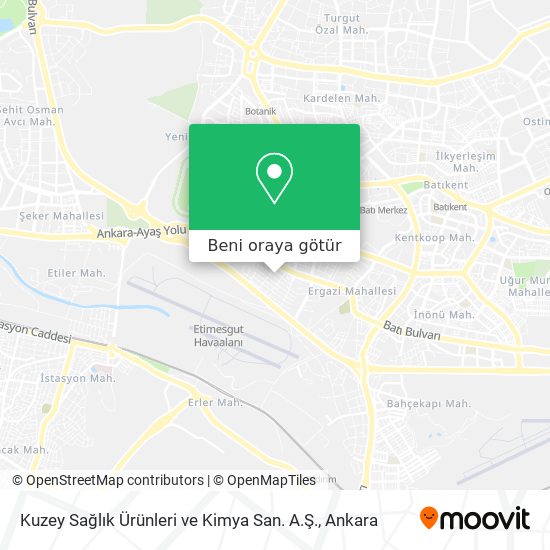 Kuzey Sağlık Ürünleri ve Kimya San. A.Ş. harita