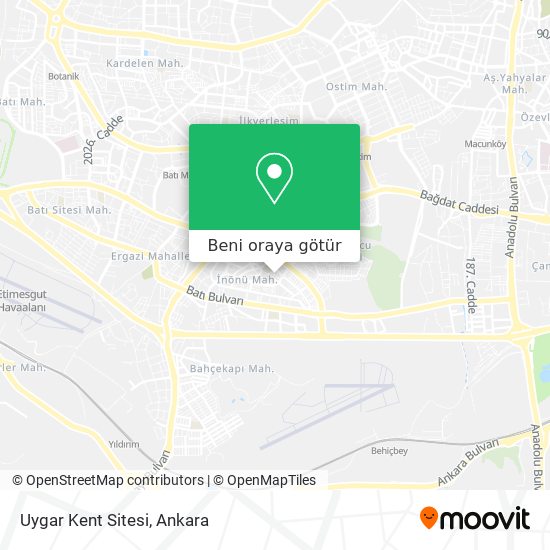 Uygar Kent Sitesi harita