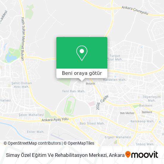 Simay Özel Eğitim Ve Rehabilitasyon Merkezi harita
