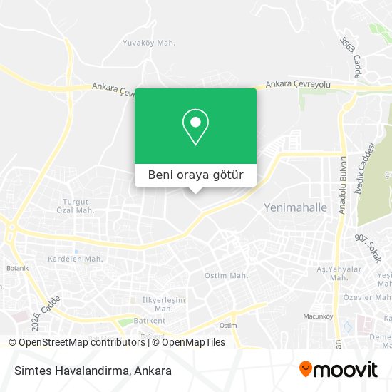 Simtes Havalandirma harita