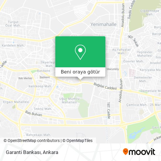 Garanti Bankası harita