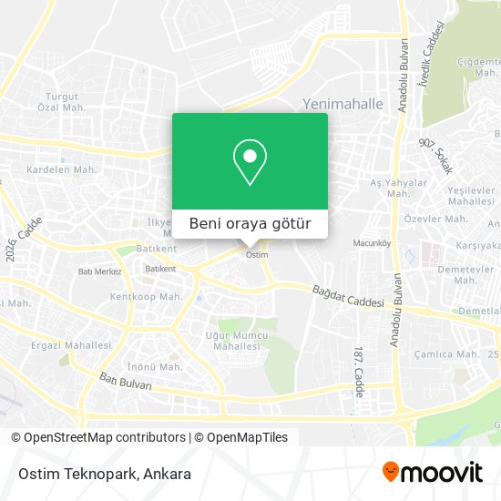 Ostim Teknopark harita