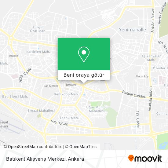 Batıkent Alışveriş Merkezi harita