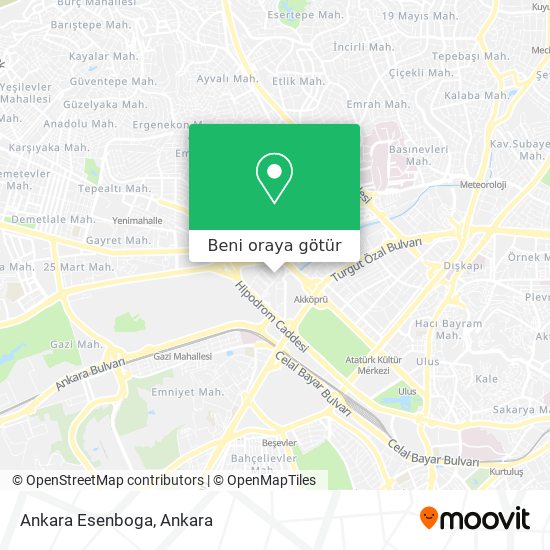 Ankara Esenboga harita