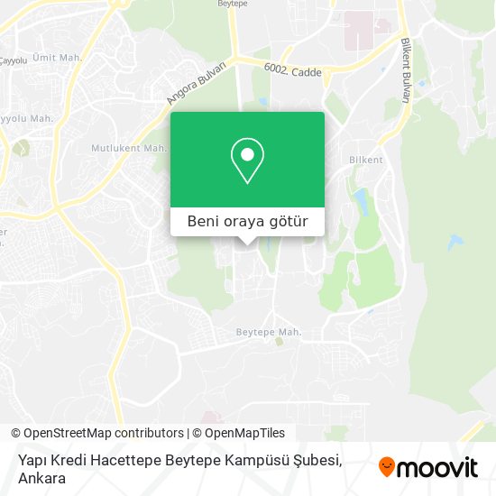 Yapı Kredi Hacettepe Beytepe Kampüsü Şubesi harita