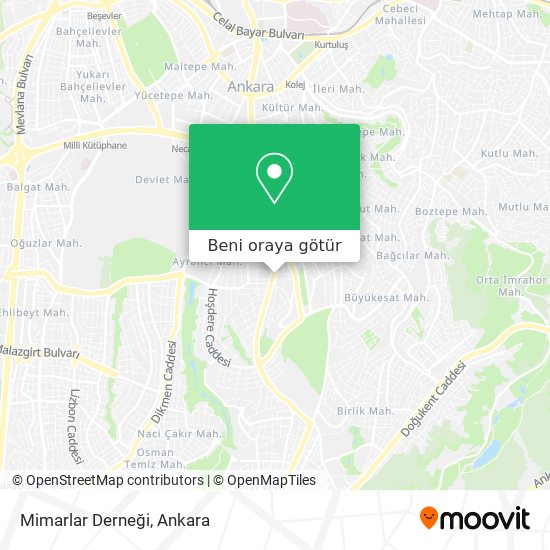 Mimarlar Derneği harita