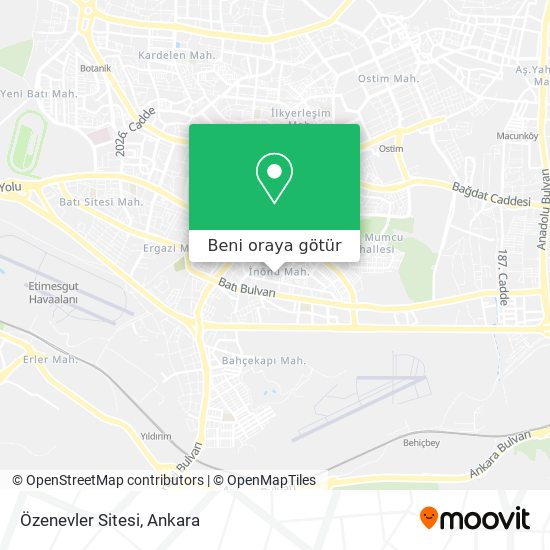 Özenevler Sitesi harita