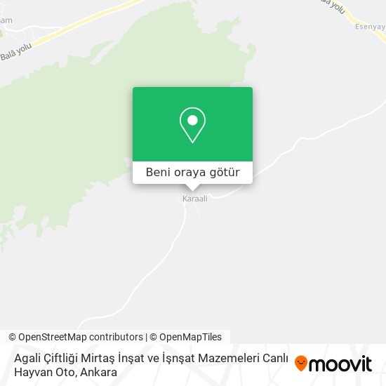 Agali Çiftliği Mirtaş İnşat ve İşnşat Mazemeleri Canlı Hayvan Oto harita