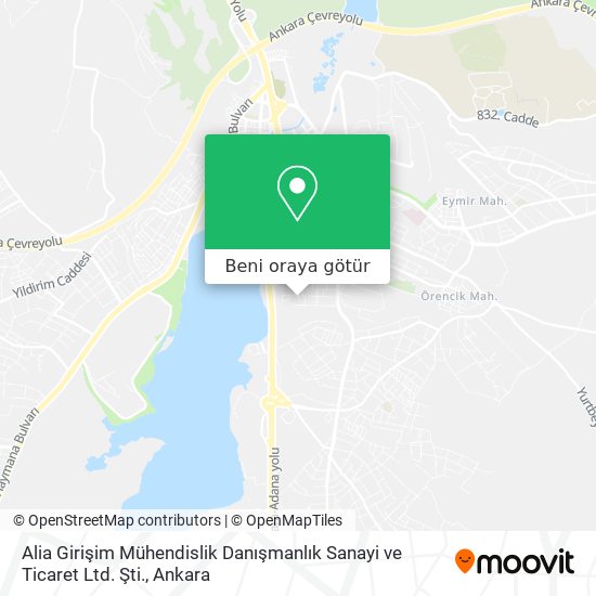 Alia Girişim Mühendislik Danışmanlık Sanayi ve Ticaret Ltd. Şti. harita