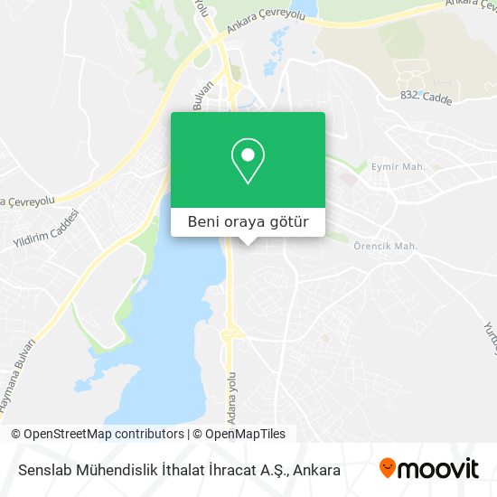 Senslab Mühendislik İthalat İhracat A.Ş. harita