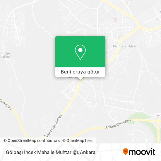 Gölbaşı İncek Mahalle Muhtarlığı harita