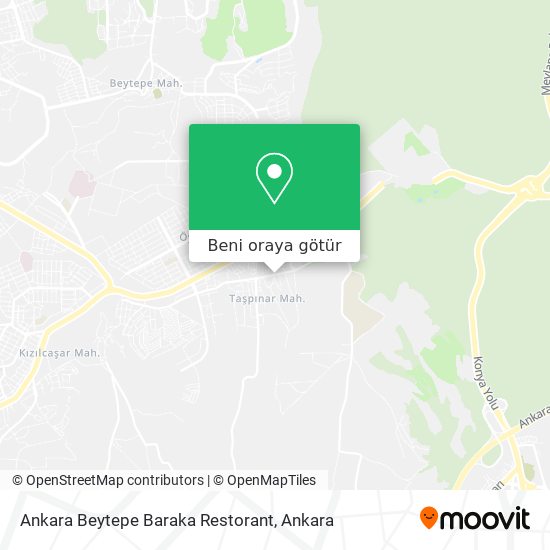 Ankara Beytepe Baraka Restorant harita