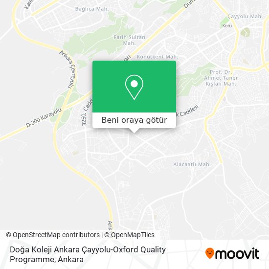 Doğa Koleji Ankara Çayyolu-Oxford Quality Programme harita