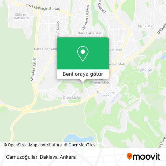 Camuzoğulları Baklava harita