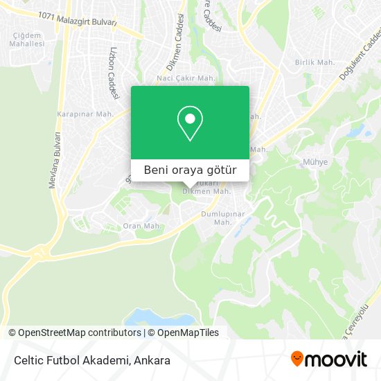Celtic Futbol Akademi harita